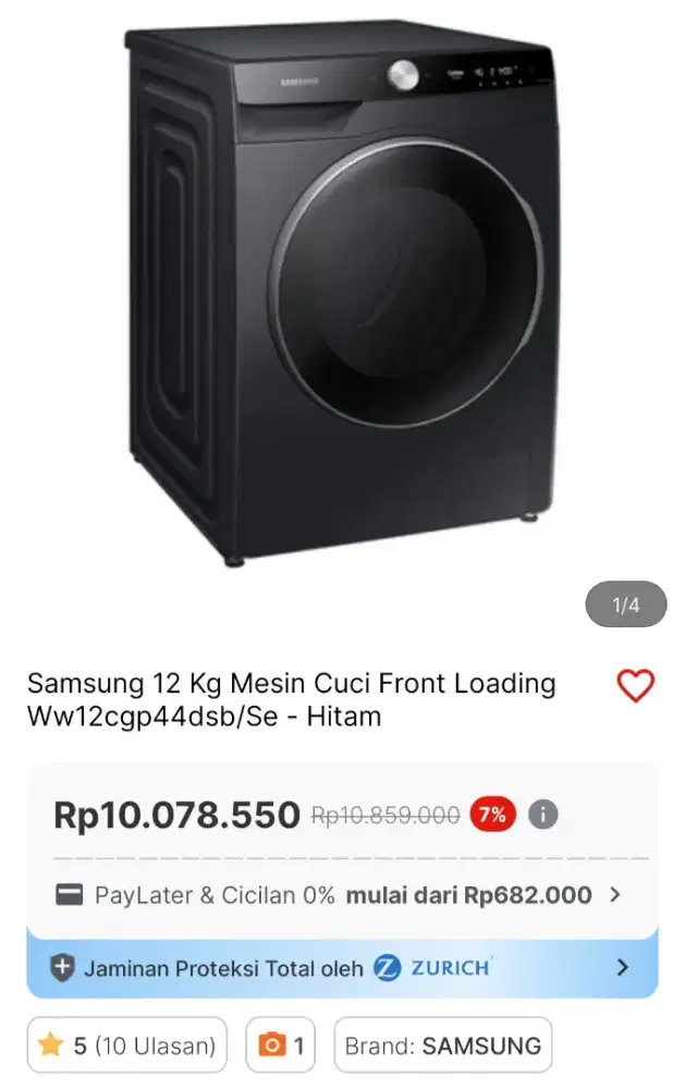 Mesin cuci samsung 12KG promo