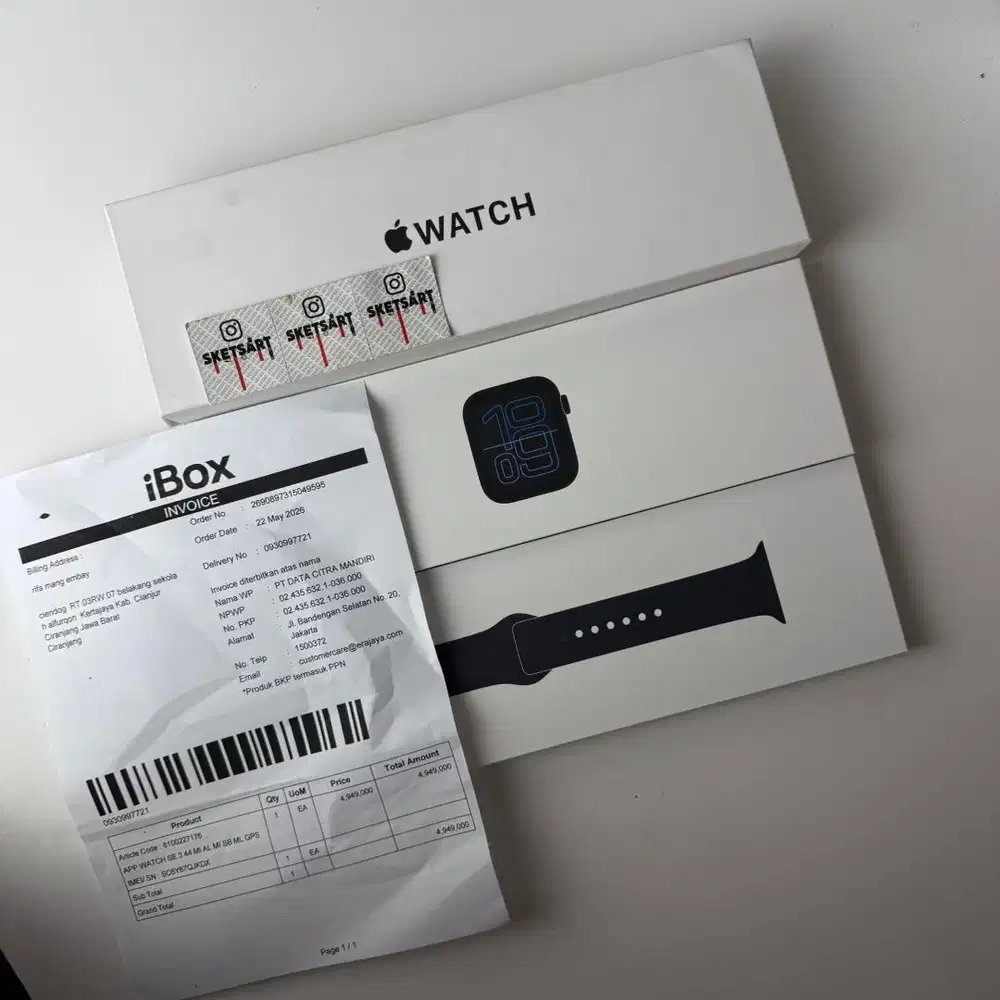 Apple Watch SE Gen 3 44mm New / Baru Black iBox iwatch