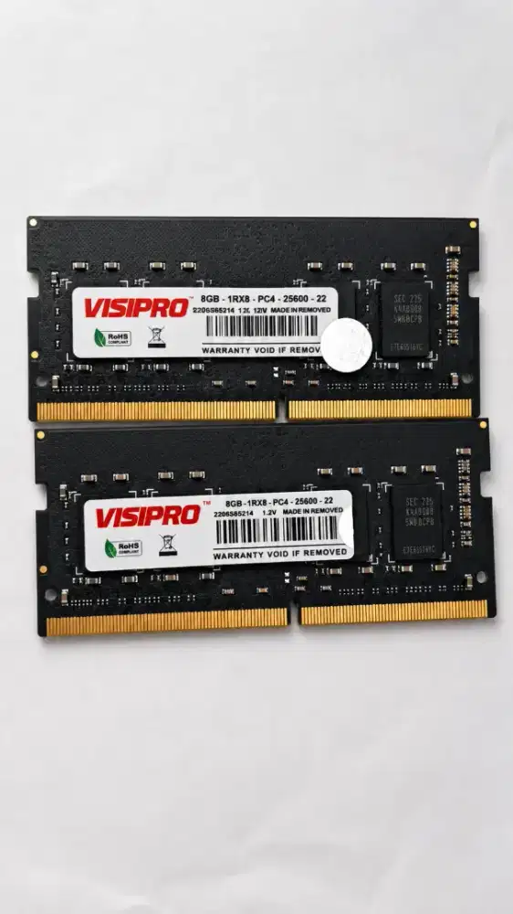 Jual Ram 16GB (2 x 8gb DDR4 3200Mhz Visipro) no minus