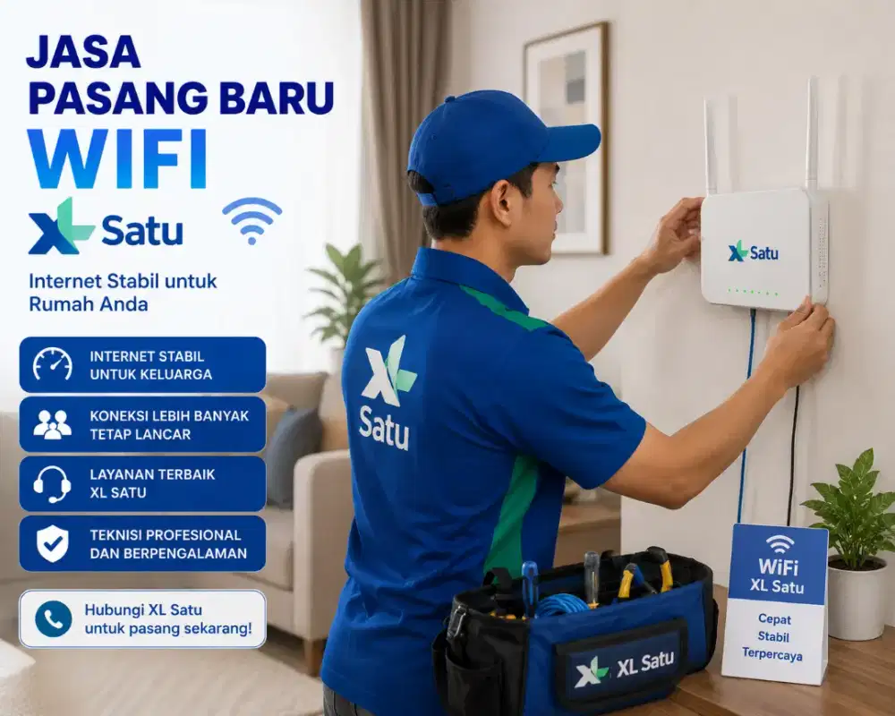 Jasa pasang baru wifi Xl Satu