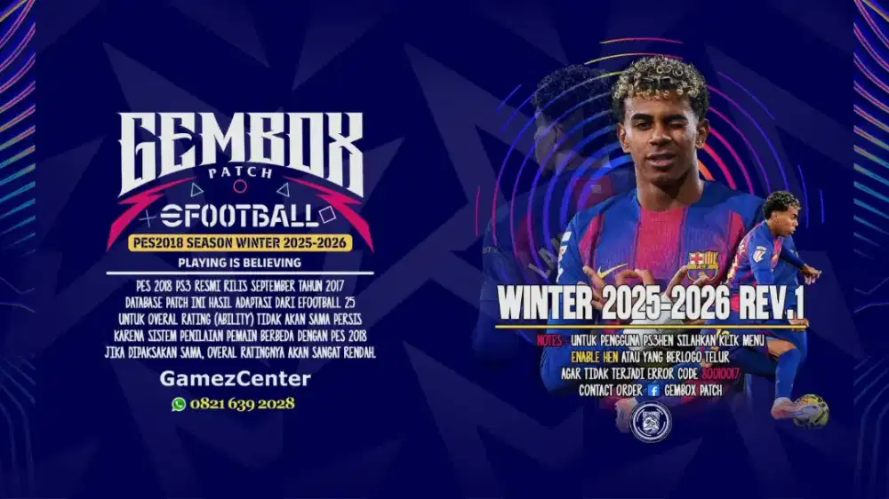 Pes 2026 Gembox winter ps3 terbaru