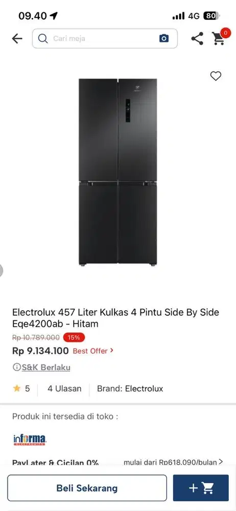 kulkas electrolux eqe4200ab