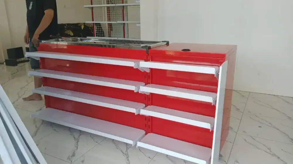 Meja Kasir Plat Besi Baja