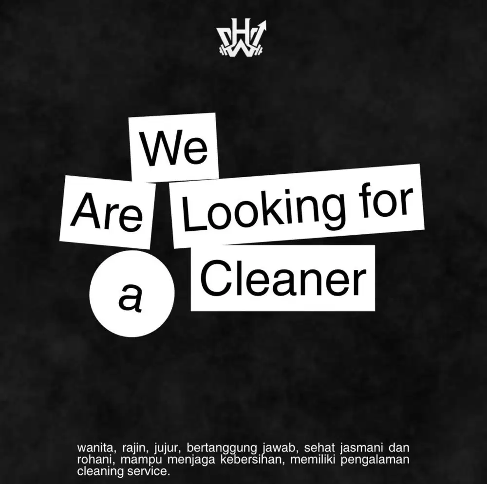 Dicari CLEANER (tukang bersih2 tempat GYM)