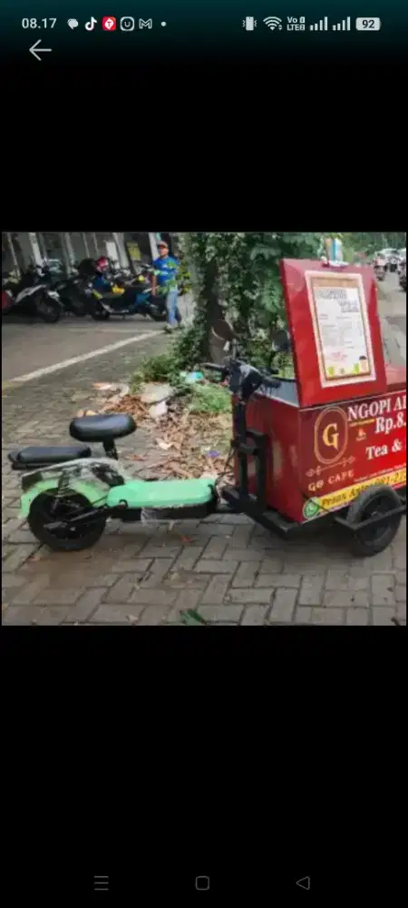 Jual Sepeda Listrik Gerobak Kopi