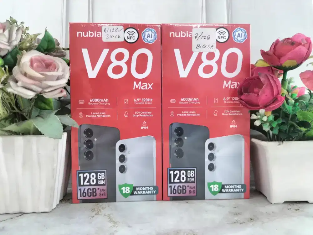 Nubia V80max segelbox geransi resmi