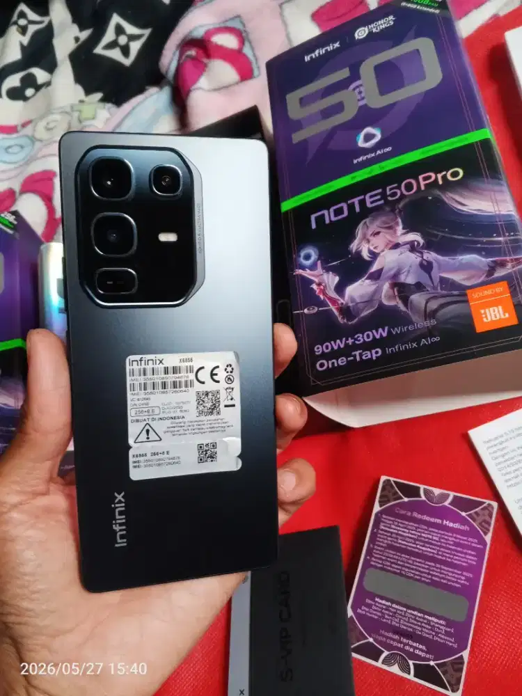 Infinix note 50 pro ram 8gb/256gb fulset lengkap