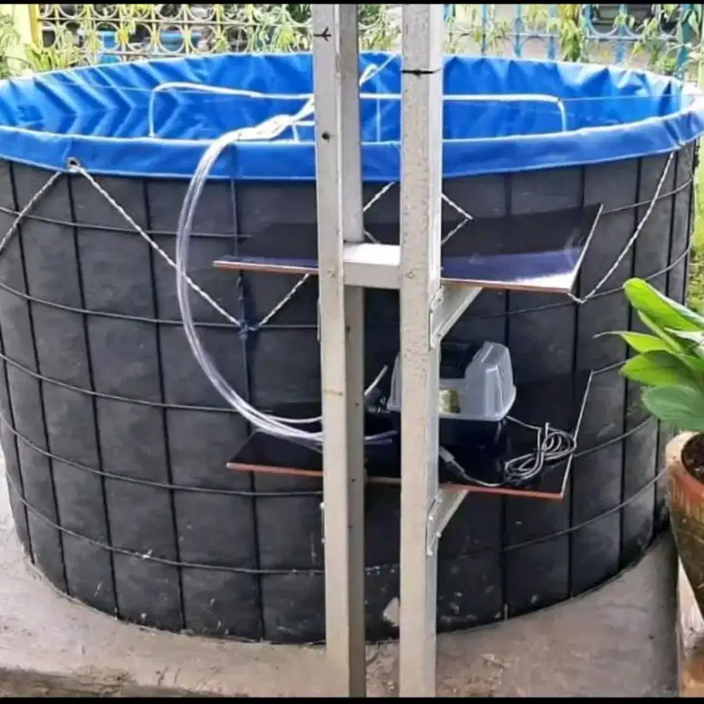 Kolam Ikan Terpal Orchid Biru Premium