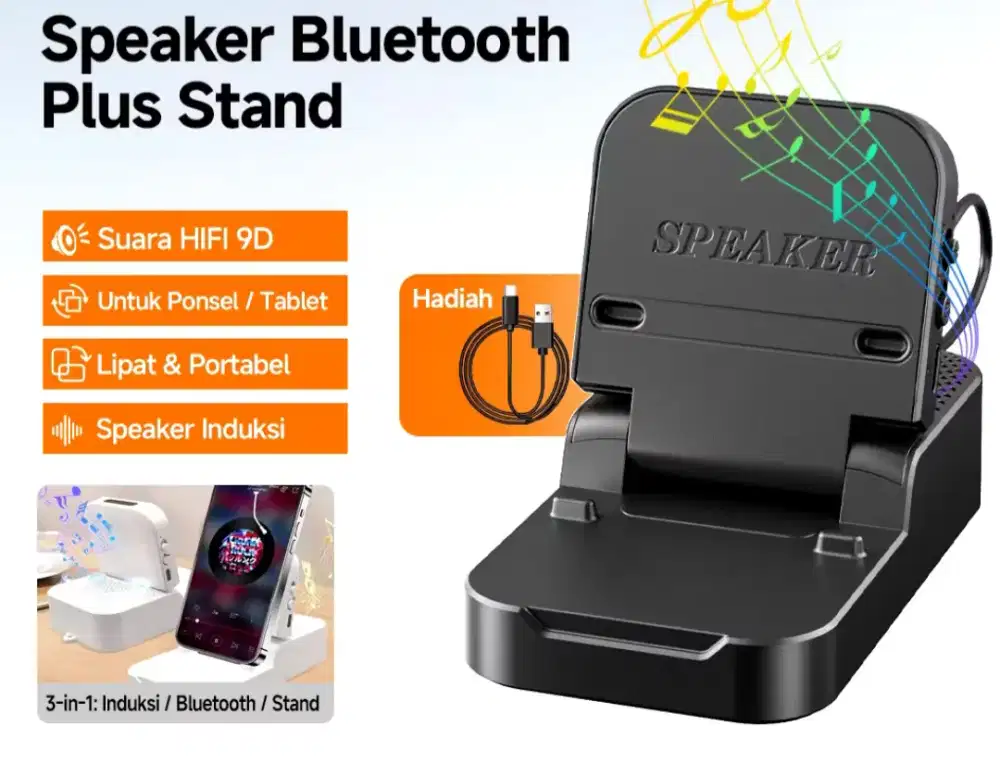 Speaker bluethoot 5.0 plus stand hp. Bat 2000mah