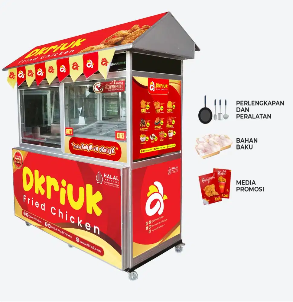 Gerobak paket dkriuk lengkap bagus