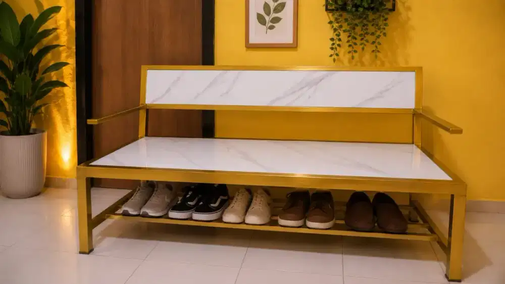 Kursi teras rak sepatu