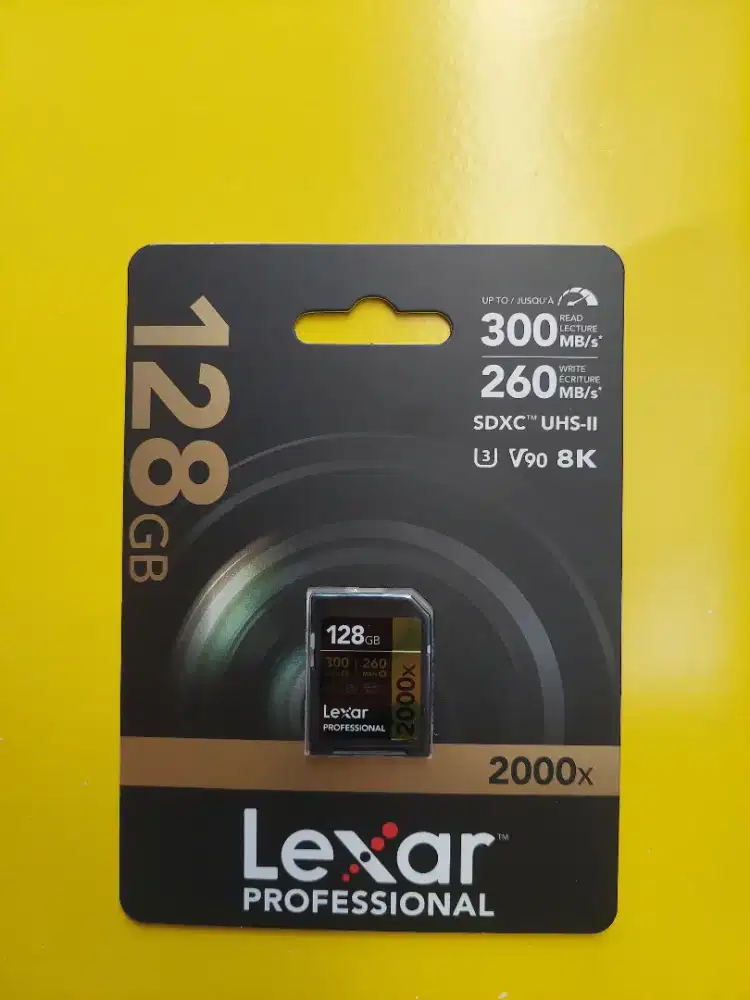 Lexar Professional 2000x SDXC UHS-II (V90) 128GB.