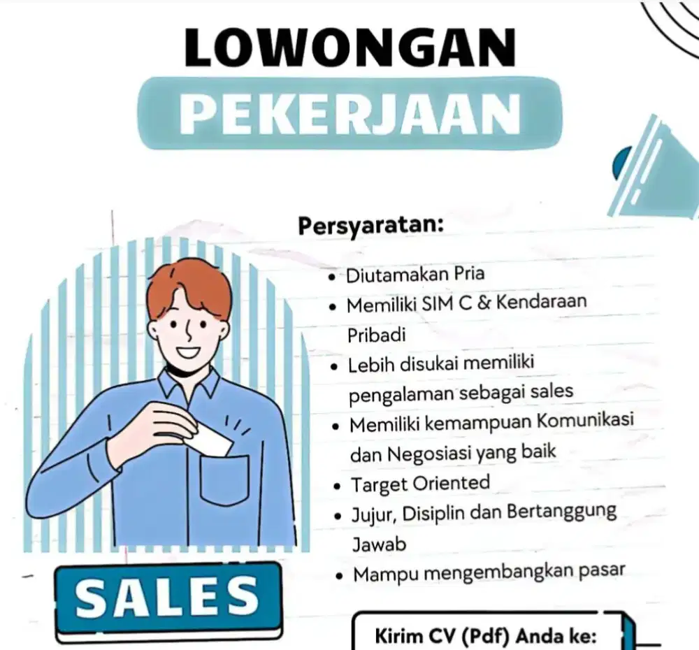 Dibutuhkan 3 Posisi Segera kirim CV nya