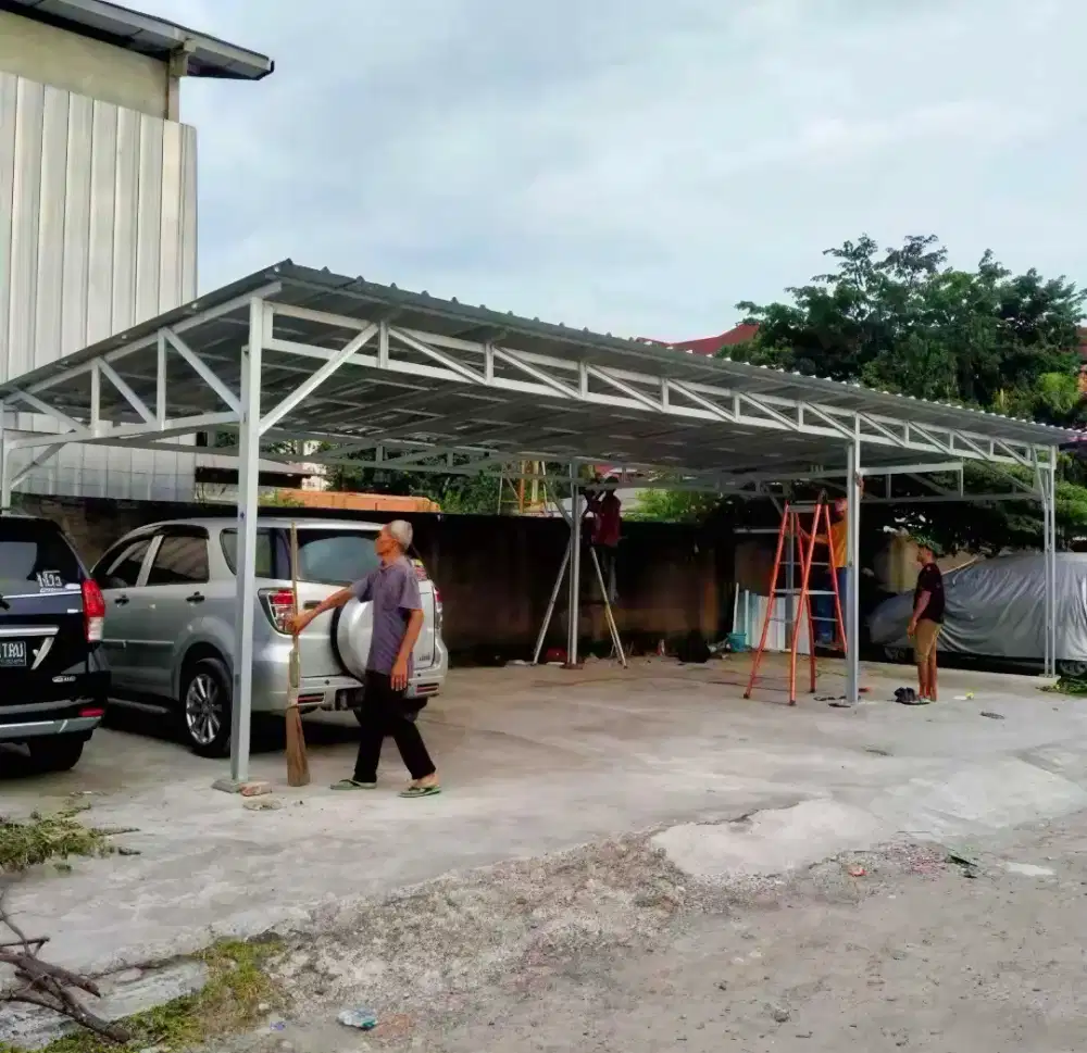 Pasang kanopi baja ringan