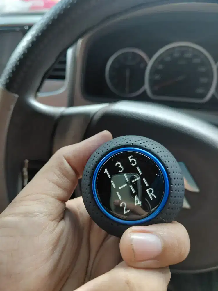 Shift Knob Racing Universal Biru Hitam Manual Mobil