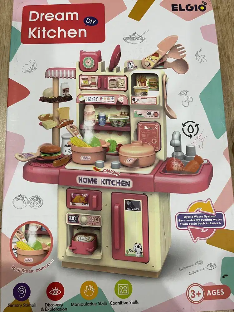 Mainan Anak Kitchen Set 34 Pcs Merk Dream Kitchen - Anak Perempuan