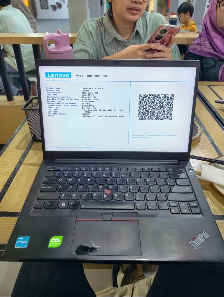 JUAL Lenovo ThinkPad E14 Gen 4 — Intel Core i3-1215U / RAM 8GB / Kondi