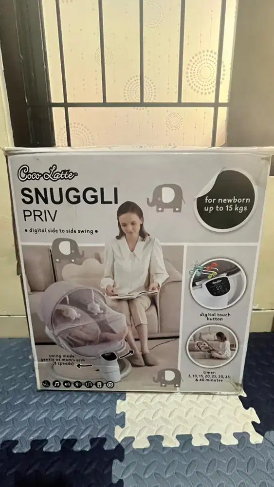 Cocolatte Snuggli Priv Electric Baby Swing ayunan bayi otomatis
