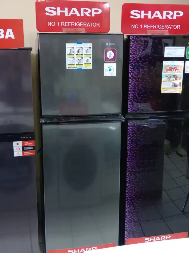 Bisa Cicilan.Sharp Kulkas 2Pintu SJ-316MN-HS Kapasitas 256 Liter