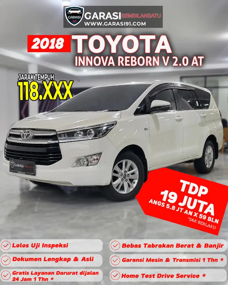 ‼️[TDP 19 Jt ]‼️ Innova Reborn V 2.0 At 2018