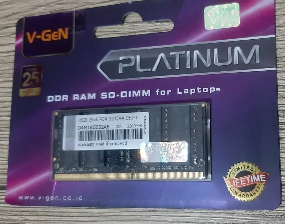 RAM V-GEN PLATINUM SODIMM DDR4 16GB 3200Mhz