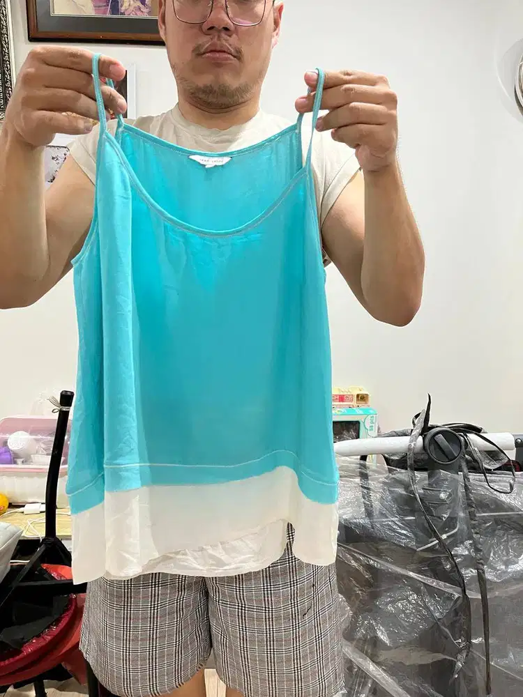 Tank Top Biru Merk Sand Cobra (Preloved)