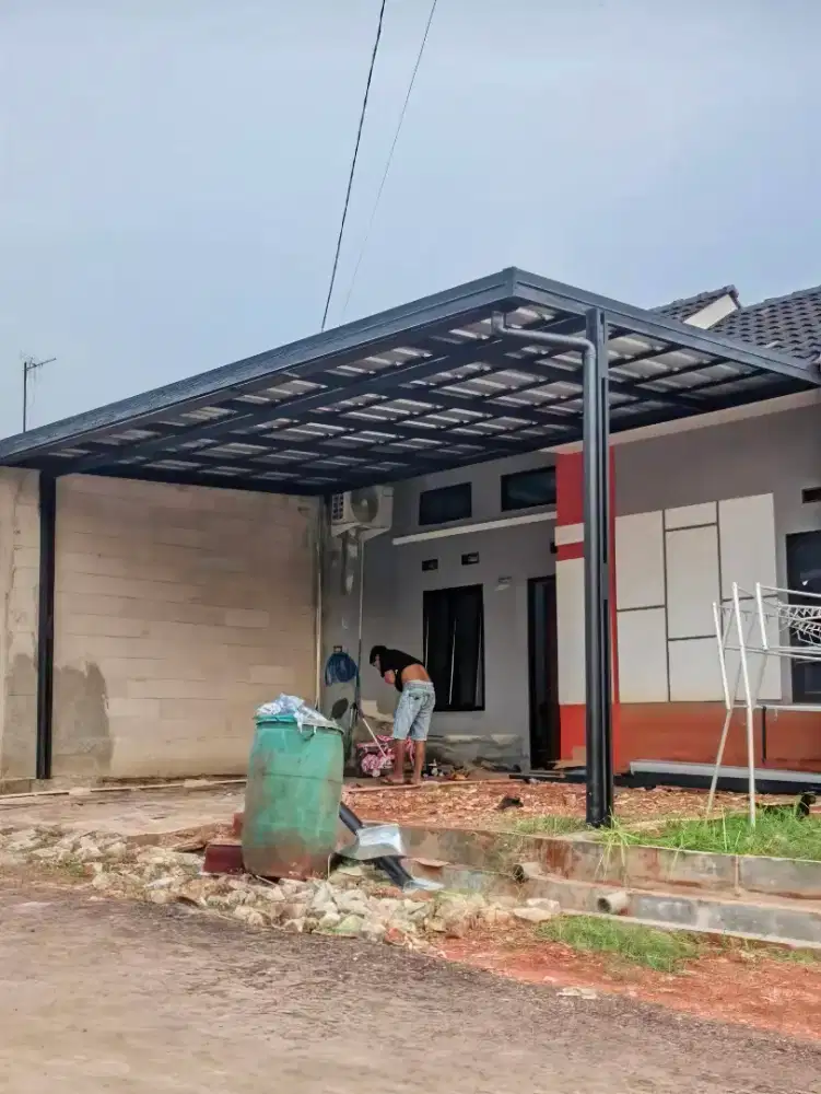 Pasang kanopi baja ringan