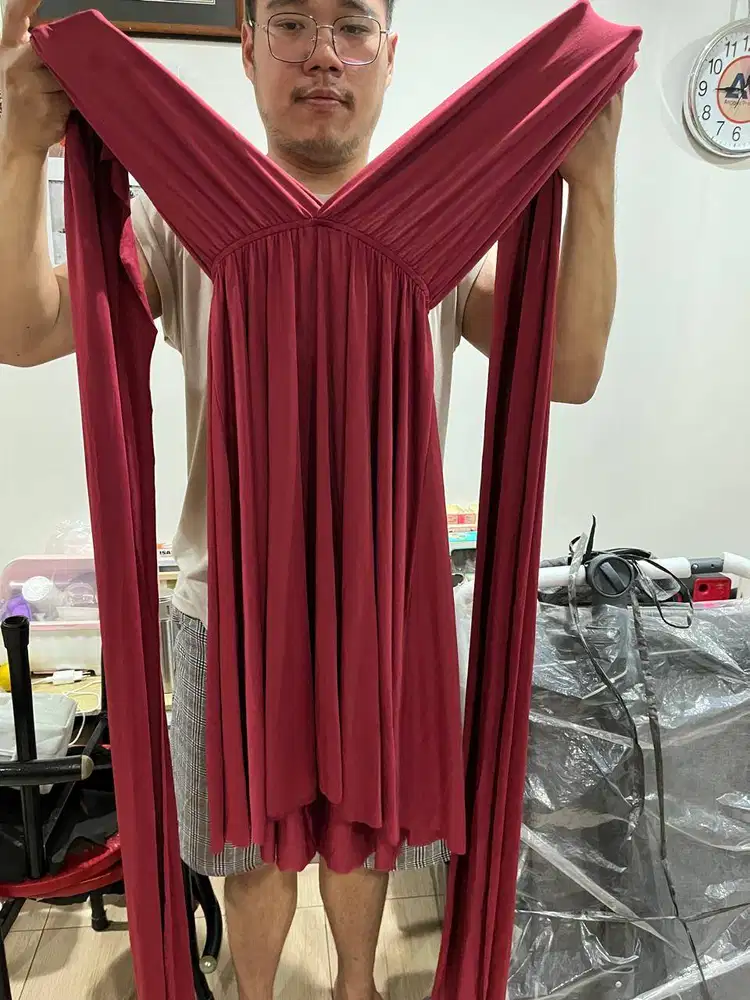 Gaun Panjang Tali Bebas Infinity Dress Preloved Fit XS hingga XXL