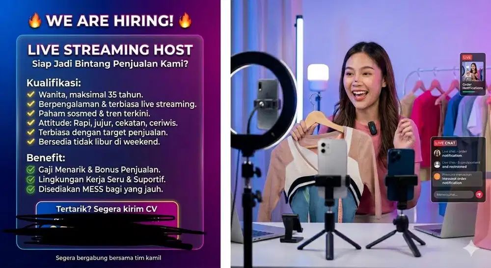 Host live streaming baju
