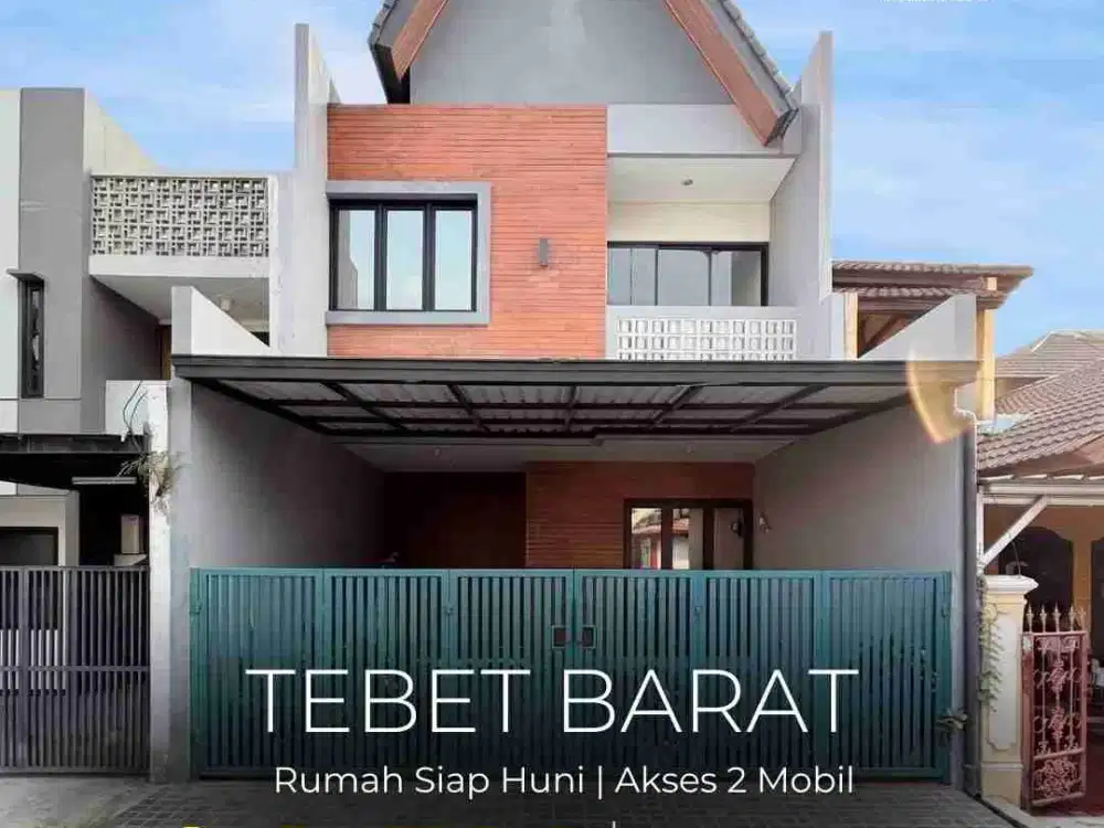 Depan Taman & Lapangan Bulu Tangkis! Rumah 2,5 Lantai Siap Huni di Tebet Barat