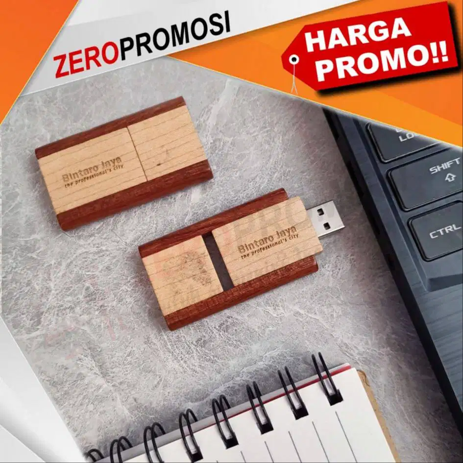 Flashdisk Wood Dual Tone Color FDWD20 untuk barang promosi