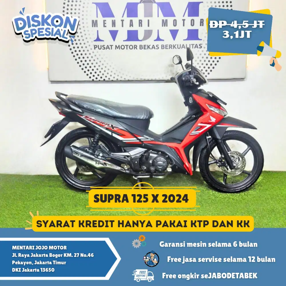 SUPRA 125 X 2024 LIKE NEW PAJAK PANJANG!! MENTARI JOJO MOTOR
