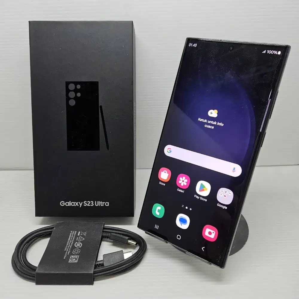 NO MINUS LENGKAP MULUS  SAMSUNG GALAXY S23 ULTRA 5G 12/256 SEIN RESMI