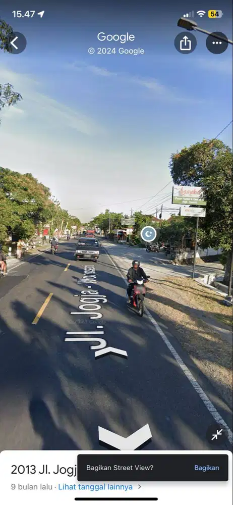 Dijual Tanah Komersial 950 meter Pinggir Jalan Utama Jogja-Wonosari