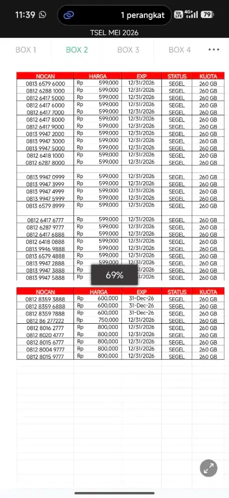 Nomor cantik simpati