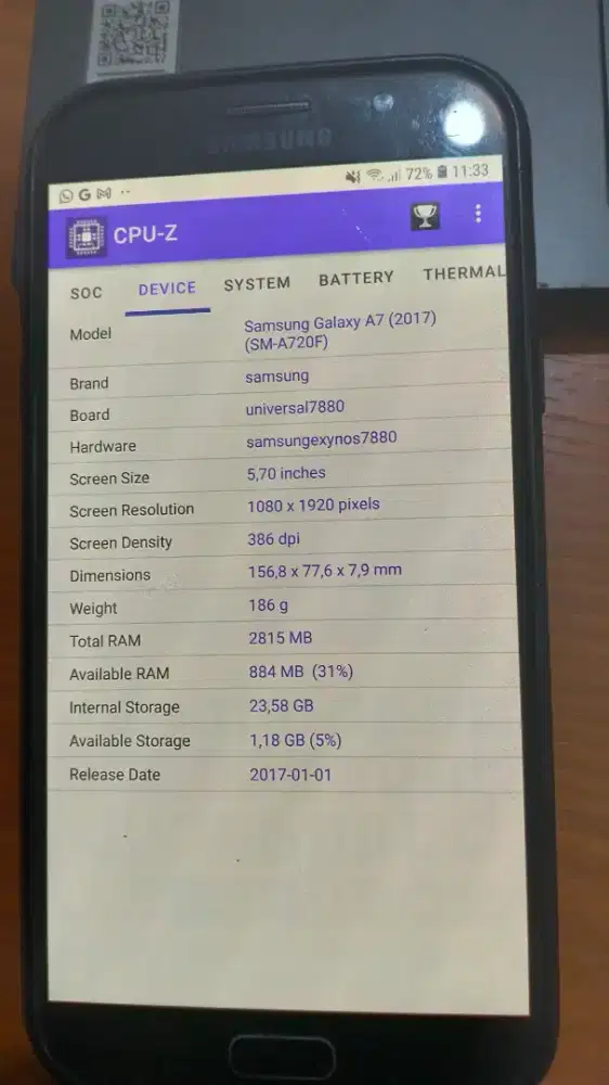 Samsung A7 Original 3/128 original