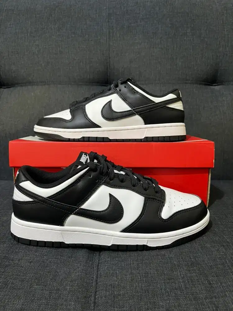 Sepatu Nike Dunk Black White Panda Sz 43