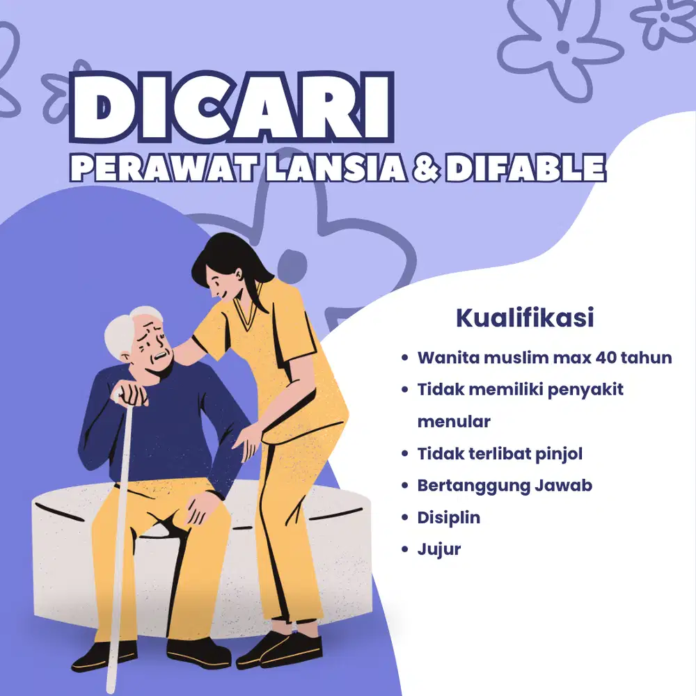 Lowongan Suster Lansia & Difabel