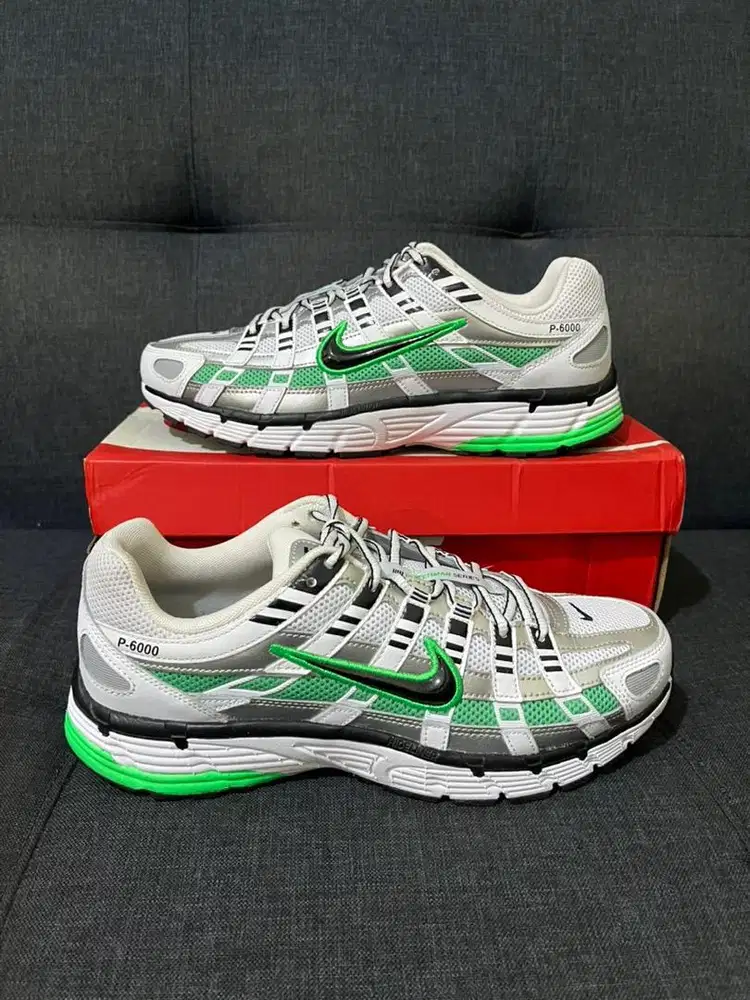 Sepatu Nike P-6000 Silver Black White Green