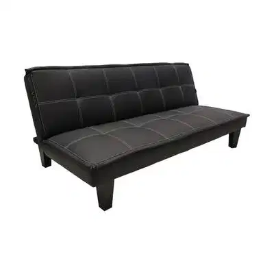 Selma Gotham Sofa Bed Kulit - Hitam
