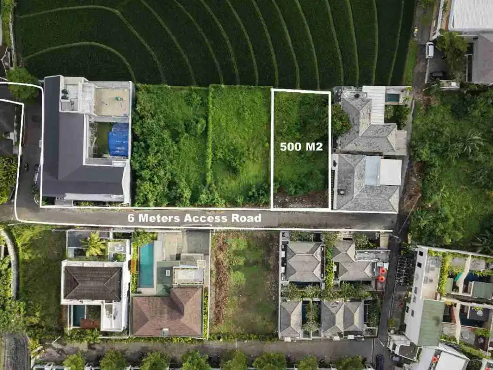 Tanah 5 Are Link Villa 1 km ke Pantai Berawa Tibubeneng Bali