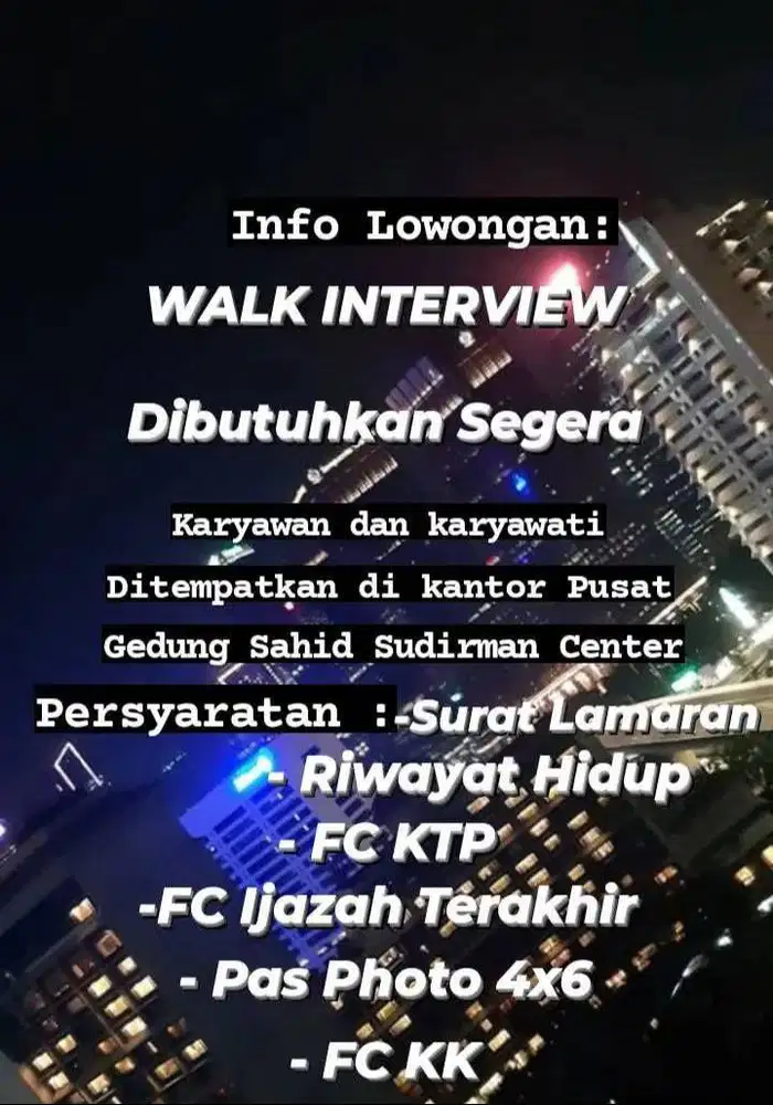 Lowongan Pekerjaan