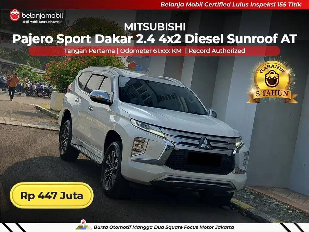 [GARANSI 5TH] Mitsubishi Pajero Sport Dakar 2.4 4x2 Sunroof 2022/2023