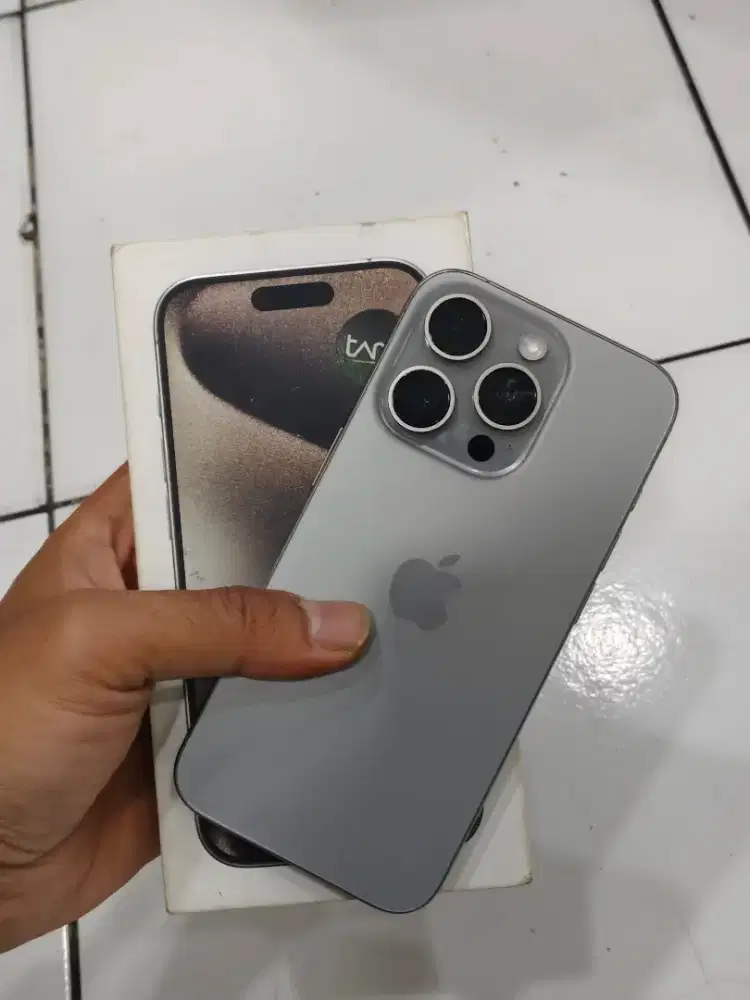 iPhone 15 Pro 128GB Natural Titanium Resmi iBox Fullset