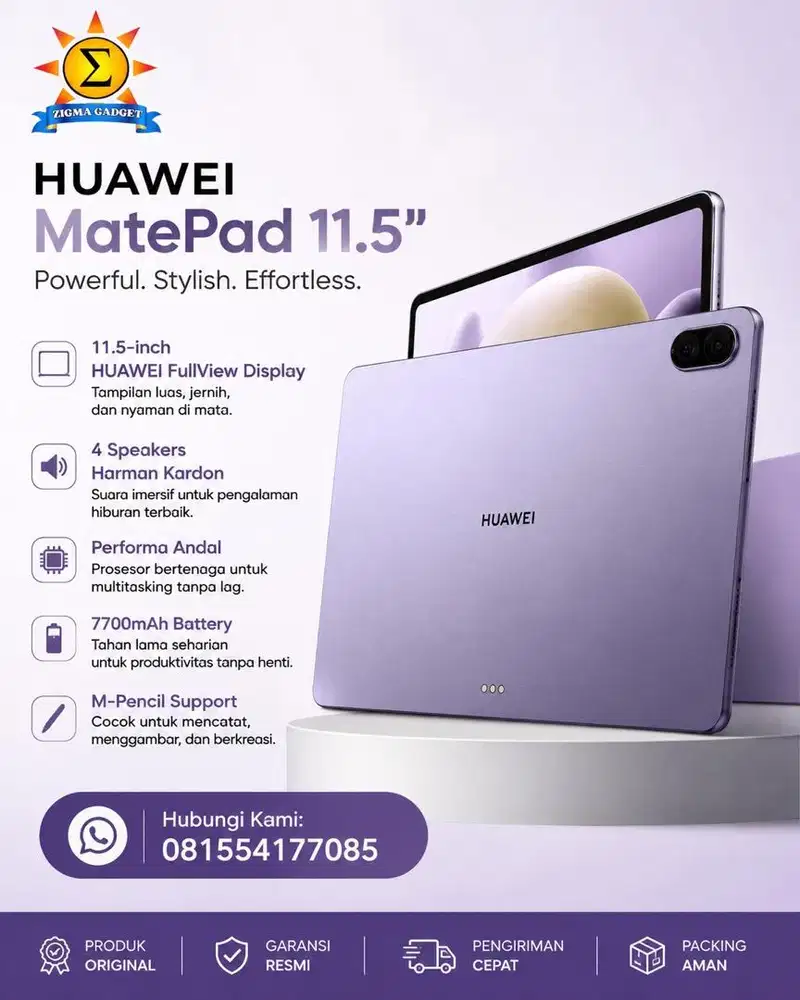 Huawei MatePad 11.5 8/256 Mulus Fullset Ori Garansi Aktif