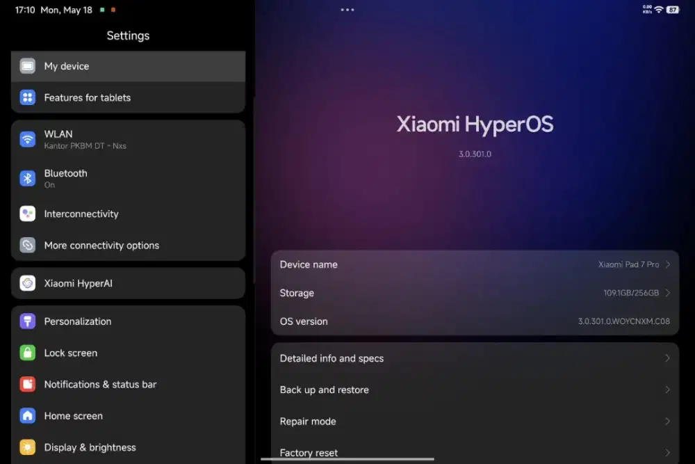 Xiomi pad 7 pro versi China