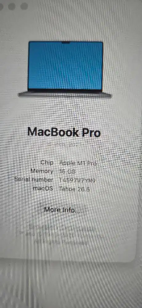 Macbook Pro 2021 M1 Pro 16/512