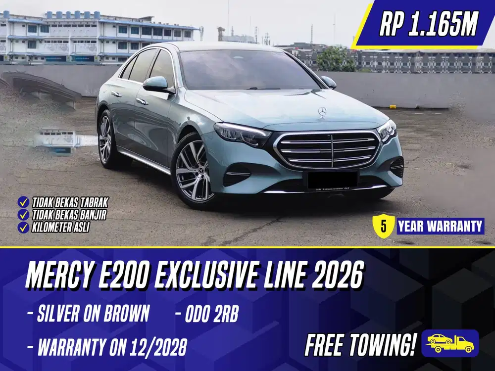 Mercedes Benz E200 Exclusive Line 2026 NIK 2025 Verde Silver Mercy Abu