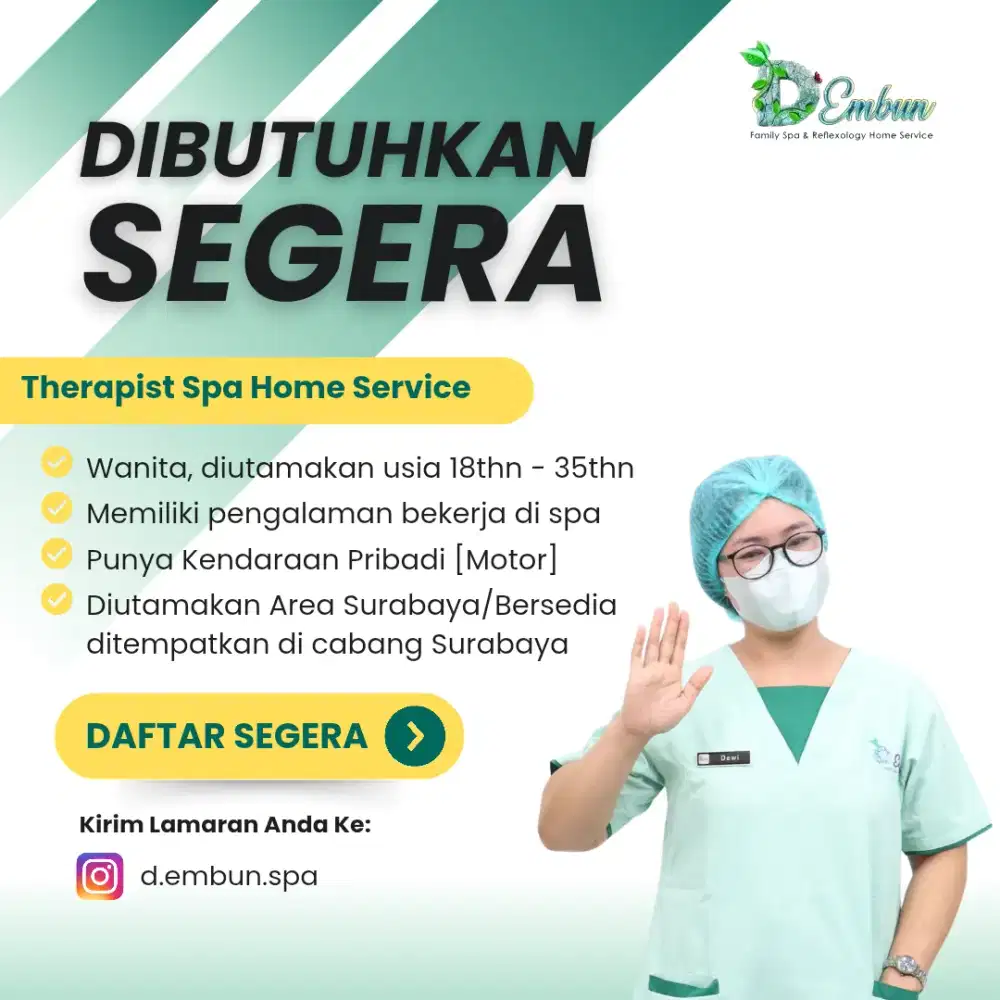 lowongan terapis spa pijat