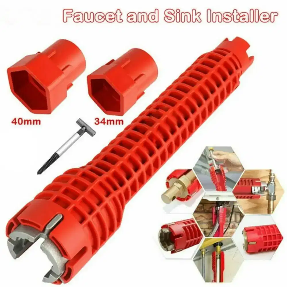 Kunci Pas Keran Wastafel Pipa Ledeng Wrench Faucet Sink 8in1